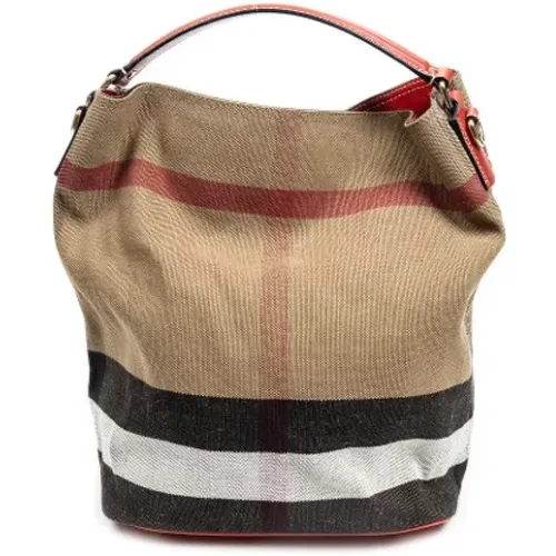 Pre-owned Bucket Bags, female, , Size: ONE SIZE Pre-owned Canvas shoulder-bags - Burberry Vintage - Modalova