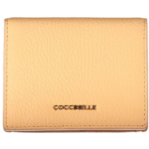 Leather Wallet with Automatic Closure , female, Sizes: ONE SIZE - Coccinelle - Modalova