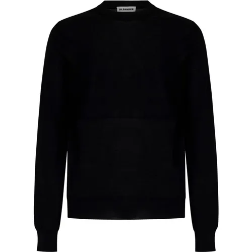 Merino Wool Crew-neck Sweater , male, Sizes: L, M, XL, S - Jil Sander - Modalova