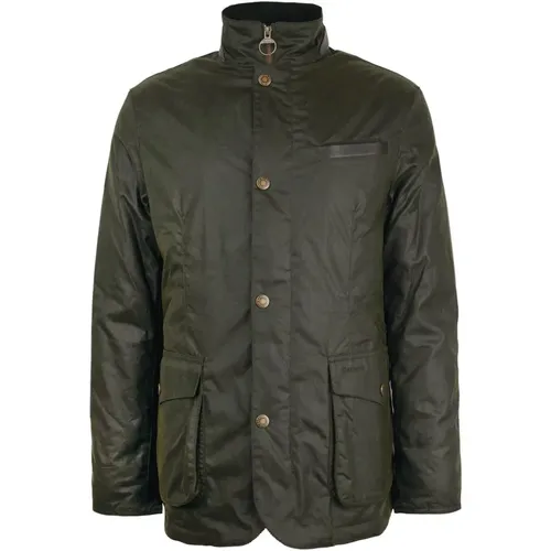 Elegant Compton Wax Jacket in Olive , male, Sizes: XL, L, M - Barbour - Modalova
