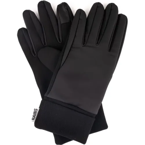 Schwarze Technische Touch Handschuhe - Rains - Modalova