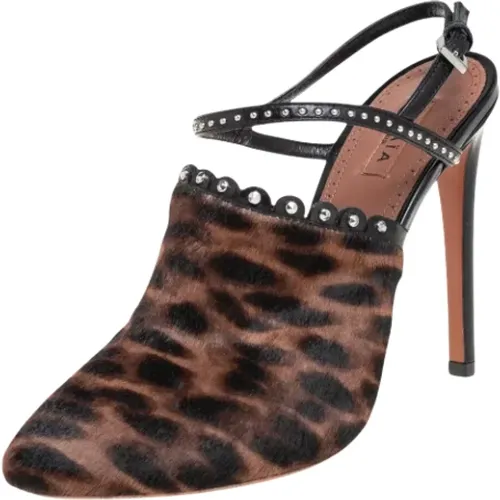 Pre-owned Leather sandals , female, Sizes: 4 UK - Alaïa Pre-owned - Modalova