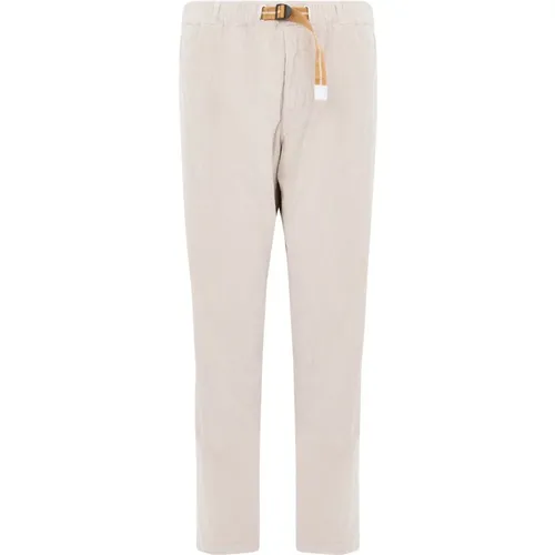 Cotton Trousers with Belt , male, Sizes: L, M, XS, XL - White Sand - Modalova