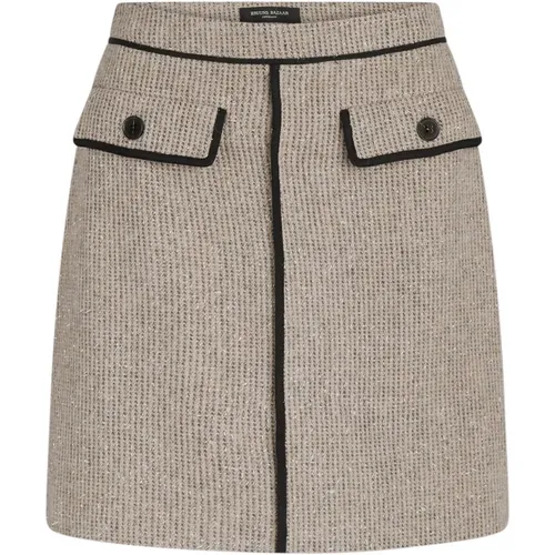 Elegant Plaza Taupe Skirt , female, Sizes: L, 2XL - Bruuns Bazaar - Modalova