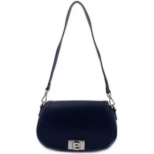 Shoulder Bags, female, , Size: ONE SIZE Stylish Round Flap Shoulder Bag - Ermanno Scervino - Modalova