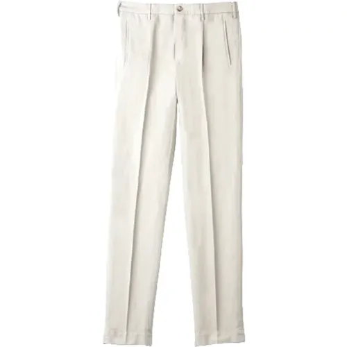 Chinos, male, , Size: S Eco-friendly Cotton Linen Trousers - Incotex - Modalova