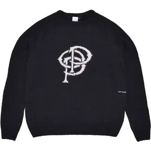 Gestrickter Crewneck Pullover , Herren, Größe: L - Pop Trading Company - Modalova