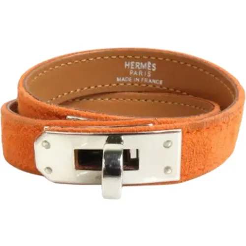 Pre-owned Jewellery, female, , Size: ONE SIZE Pre-owned Suede bracelets - Hermès Vintage - Modalova