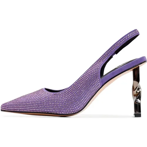 Stiletto High Heeled Pumps - Violet - Cesare Gaspari - Modalova