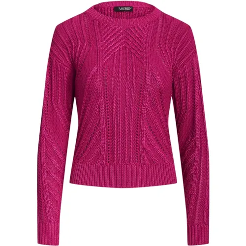 Fuchsia Sweaters for Women , female, Sizes: M, L - Ralph Lauren - Modalova