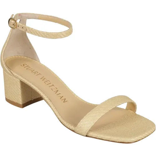 Weizen Sandalen mit Gewebtem Design , Damen, Größe: 37 EU - Stuart Weitzman - Modalova