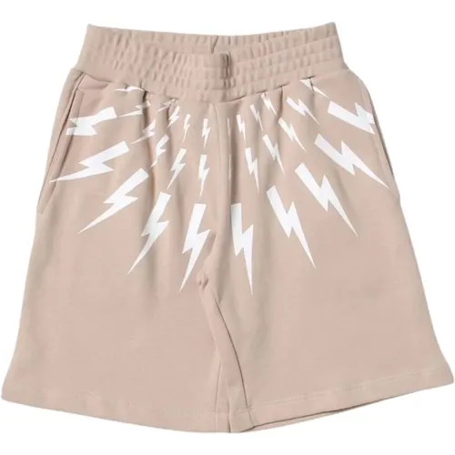 Kinder Bermuda Shorts mit Blitzdruck - Neil Barrett - Modalova