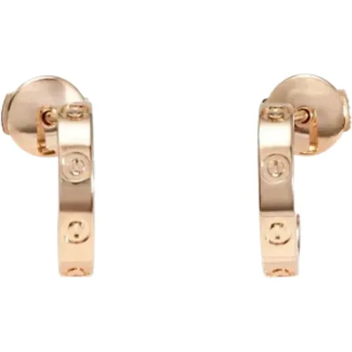 Pre-owned Jewellery, female, , Size: ONE SIZE Pre-owned Rose Gold earrings - Cartier Vintage - Modalova