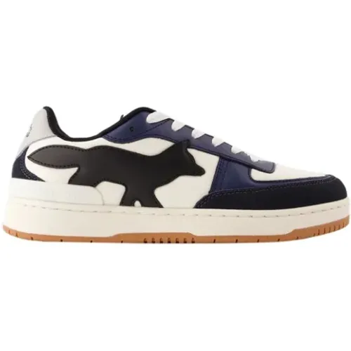 Leder sneakers , Damen, Größe: 39 EU - Maison Kitsuné - Modalova