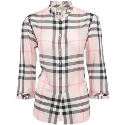 Pre-owned Shirts & Blouses, female, , Size: S Pre-owned Cotton tops - Burberry Vintage - Modalova