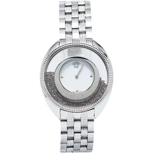 Pre-owned Watches, female, , Size: ONE SIZE Pre-owned Stainless Steel watches - Versace Pre-owned - Modalova