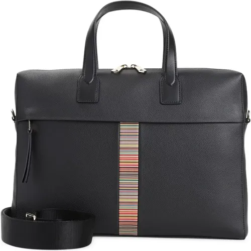 Laptop Bags & Cases, male, , Size: ONE SIZE Leather Briefcase Ss25 - PS By Paul Smith - Modalova