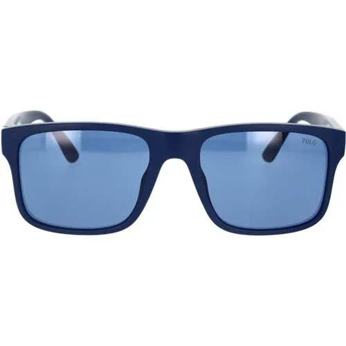 Sportliche Sonnenbrille mit Blauen Gläsern , unisex, Größe: 57 MM - Ralph Lauren - Modalova