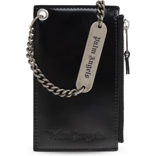 Wallets & Cardholders, male, , Size: ONE SIZE Card holder with carabiner - Palm Angels - Modalova