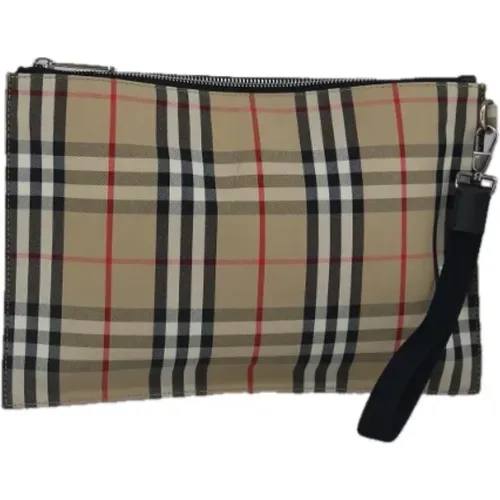 Pre-owned Clutches, female, , Size: ONE SIZE Pre-owned Canvas clutches - Burberry Vintage - Modalova