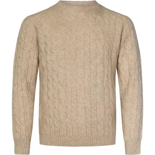 Cable-Knit Crewneck Sweater Aw24 - Boglioli - Modalova