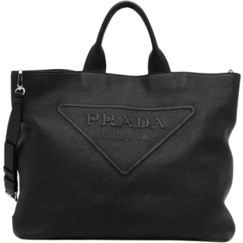 Pre-owned Tote Bags, female, , Size: ONE SIZE Pre-owned Leather handbags - Prada Vintage - Modalova