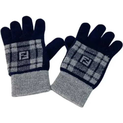 Pre-owned Accessories, female, , Size: ONE SIZE Pre-owned Wool Gloves - Fendi Vintage - Modalova