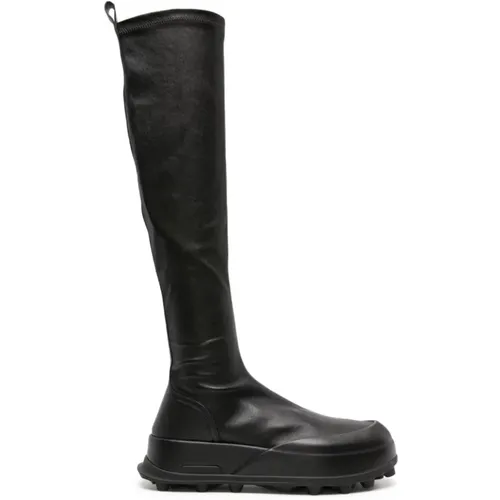 Leather Knee-Length Boots , female, Sizes: 5 UK - Jil Sander - Modalova