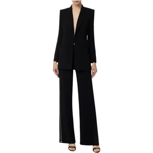 Tailleur in Fluid Crepe , female, Sizes: M - Elisabetta Franchi - Modalova