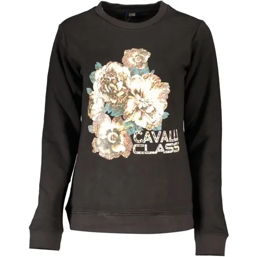 Schwarzer Logo Crewneck Sweatshirt - Cavalli Class - Modalova