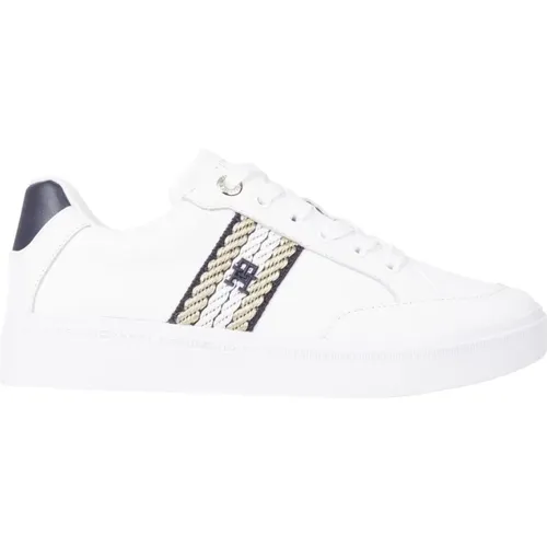 Leather Sneakers , female, Sizes: 5 UK, 6 UK, 3 UK, 8 UK - Tommy Hilfiger - Modalova