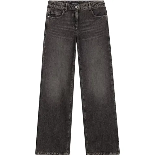 Wideleg Tencel Denim Hose Vintage Look , Damen, Größe: XS - LUISA CERANO - Modalova