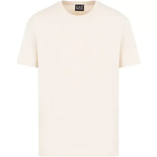 Cotton T-shirt with EA7 Logo , male, Sizes: M - Emporio Armani EA7 - Modalova