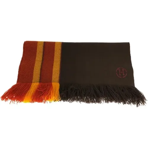 Pre-owned Scarves, female, , Size: ONE SIZE Pre-owned Canvas scarves - Hermès Vintage - Modalova