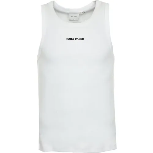 Sleeveless Tops, male, , Size: S Ribbed Tank Top with Embroidered Logo - Daily Paper - Modalova