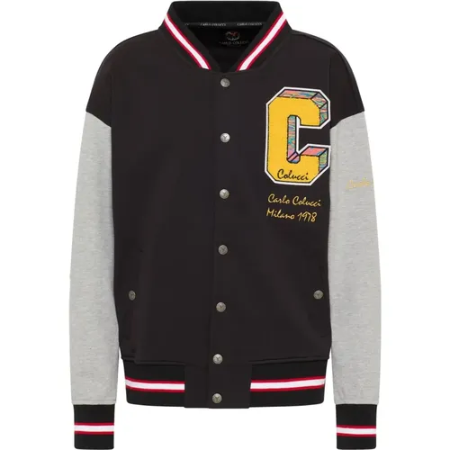 Dara Oversize College Jacket , male, Sizes: XL, L - carlo colucci - Modalova