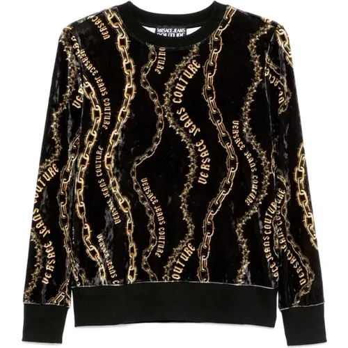 Schwarzer Pullover im ***cv-Stil - Versace Jeans Couture - Modalova