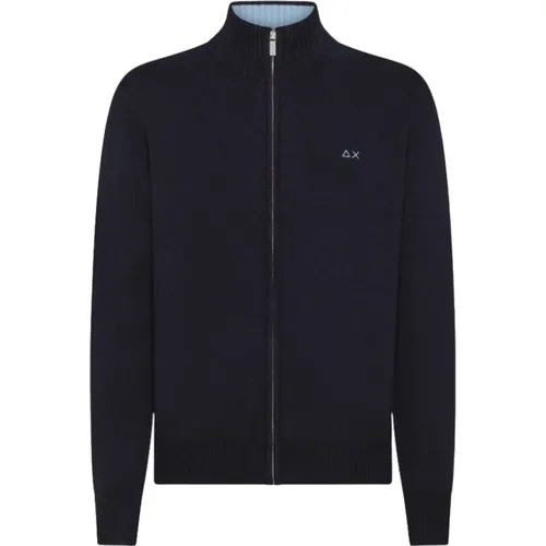 Solid Warm Full Zip Pullover , Herren, Größe: L - Sun68 - Modalova