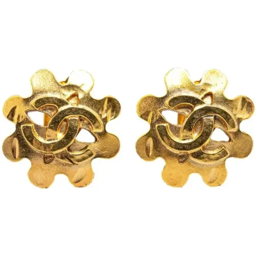 Pre-owned Jewellery, female, , Size: ONE SIZE Pre-owned Metal earrings - Chanel Vintage - Modalova