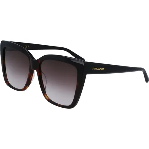 And Havana Sunglasses Sf1102S 006 , unisex, Sizes: 58 MM - Salvatore Ferragamo - Modalova