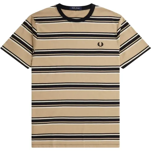 T-Shirts, male, , Size: S Men's Stripe T-shirt - Fred Perry - Modalova