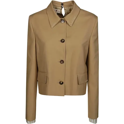 Boxy Jacket , female, Sizes: S, XS - Marni - Modalova