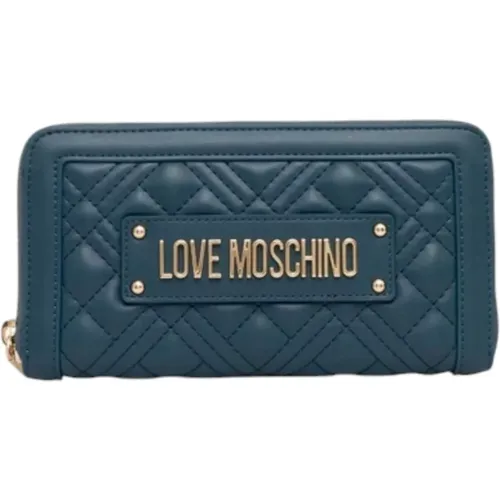 Wallets & Cardholders, female, , Size: ONE SIZE Zippered Wallet - Love Moschino - Modalova