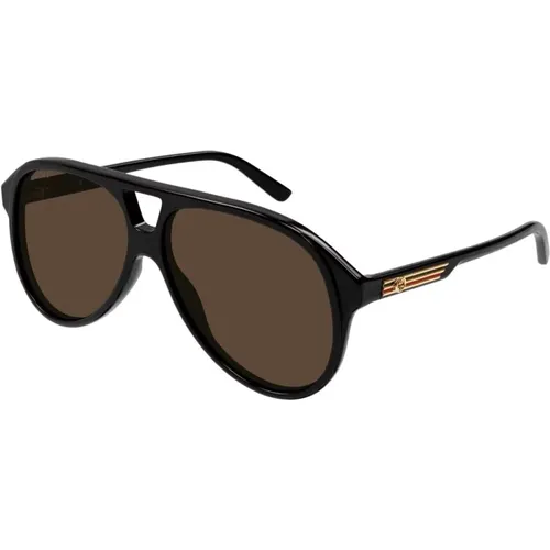 Sunglasses, unisex, , Size: 59 MM Vintage Inspired Pilot Sunglasses - Gucci - Modalova