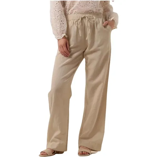 Beige Leinen Weite Hose Neo Noir - NEO NOIR - Modalova