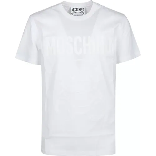 T-Shirts, male, , Size: L Maxi Logo T-Shirt, 1001 Fantasy - Moschino - Modalova