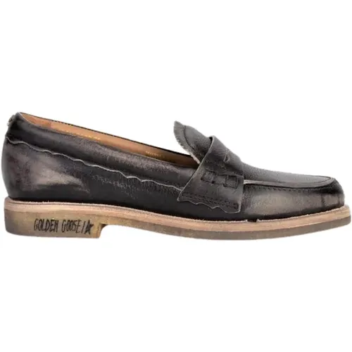 Leather Flat Shoes with Vintage Finish , female, Sizes: 4 UK - Golden Goose - Modalova