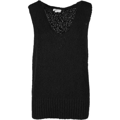 V-neck Knitwear, female, , Size: S Cotton Knit Sweater - Elvine - Modalova