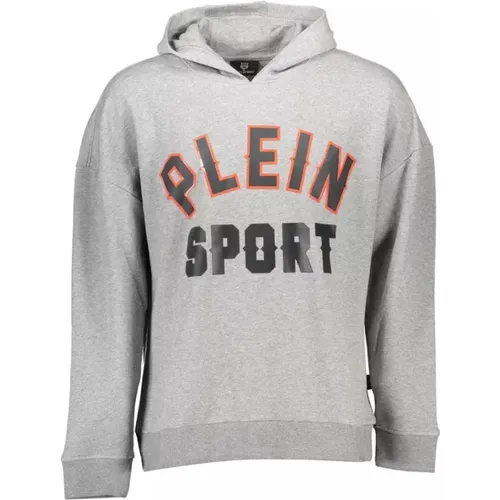 Hoodies, male, , Size: XL Hooded Sweatshirt with Bold Contrasts - Plein Sport - Modalova