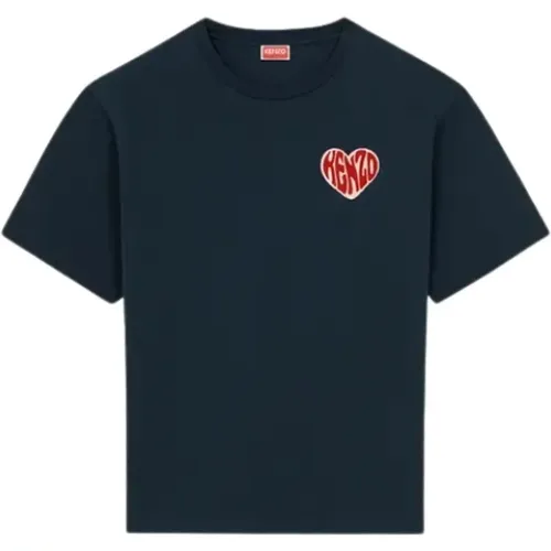 Heart Oversized T-shirt , male, Sizes: L - Kenzo - Modalova